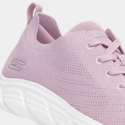 Skechers Bobs B Flex Womens Pink Knitted Trainer