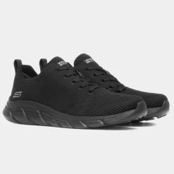 Skechers Bobs B Flex Womens Black Knitted Trainer