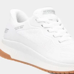 Skechers Bobs Squad Slip Ins Womens White Trainer
