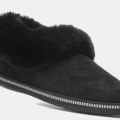 Skechers Cozy Campfire Womens Black Full Slipper