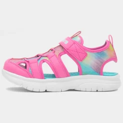 Skechers Flex Splash Girls Pink Closed Toe Sandal