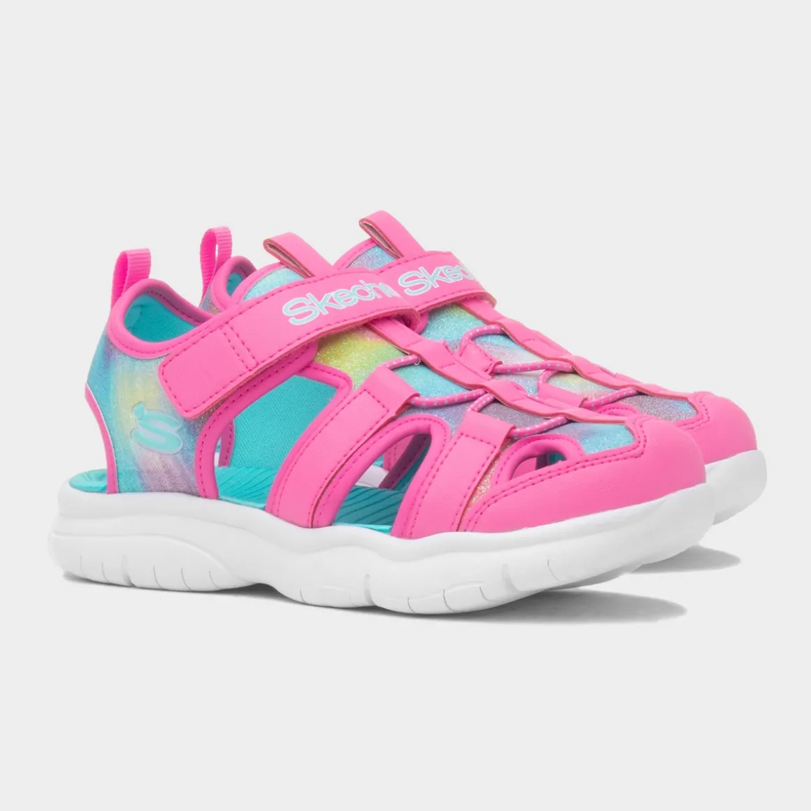 Skechers Flex Splash Girls Pink Closed Toe Sandal