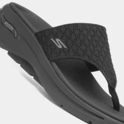 Skechers Go Walk Arch Fit Womens Black Sandal