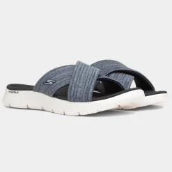 Skechers Go Walk Flex Impressed Womens Navy Sandal