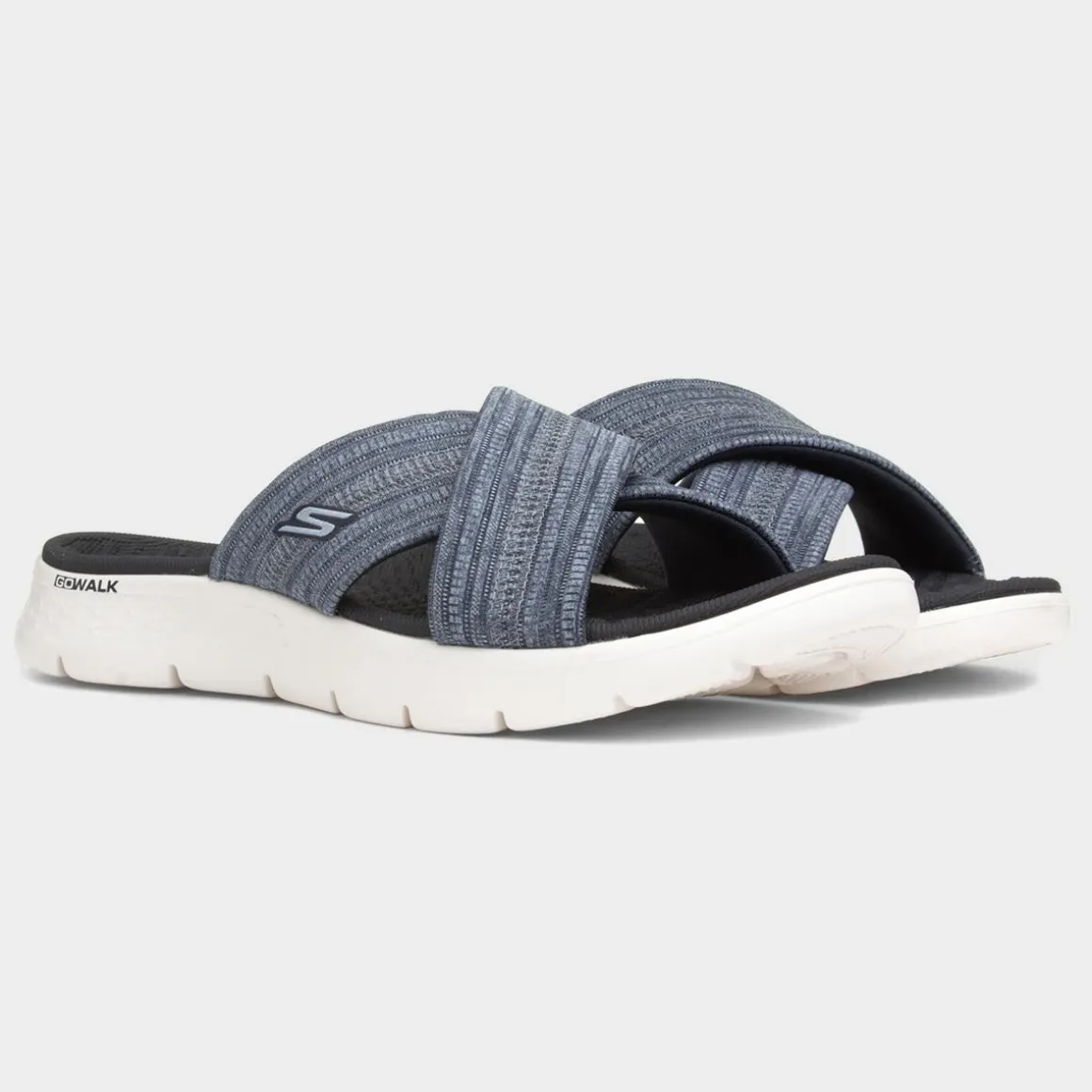 Skechers Go Walk Flex Impressed Womens Navy Sandal