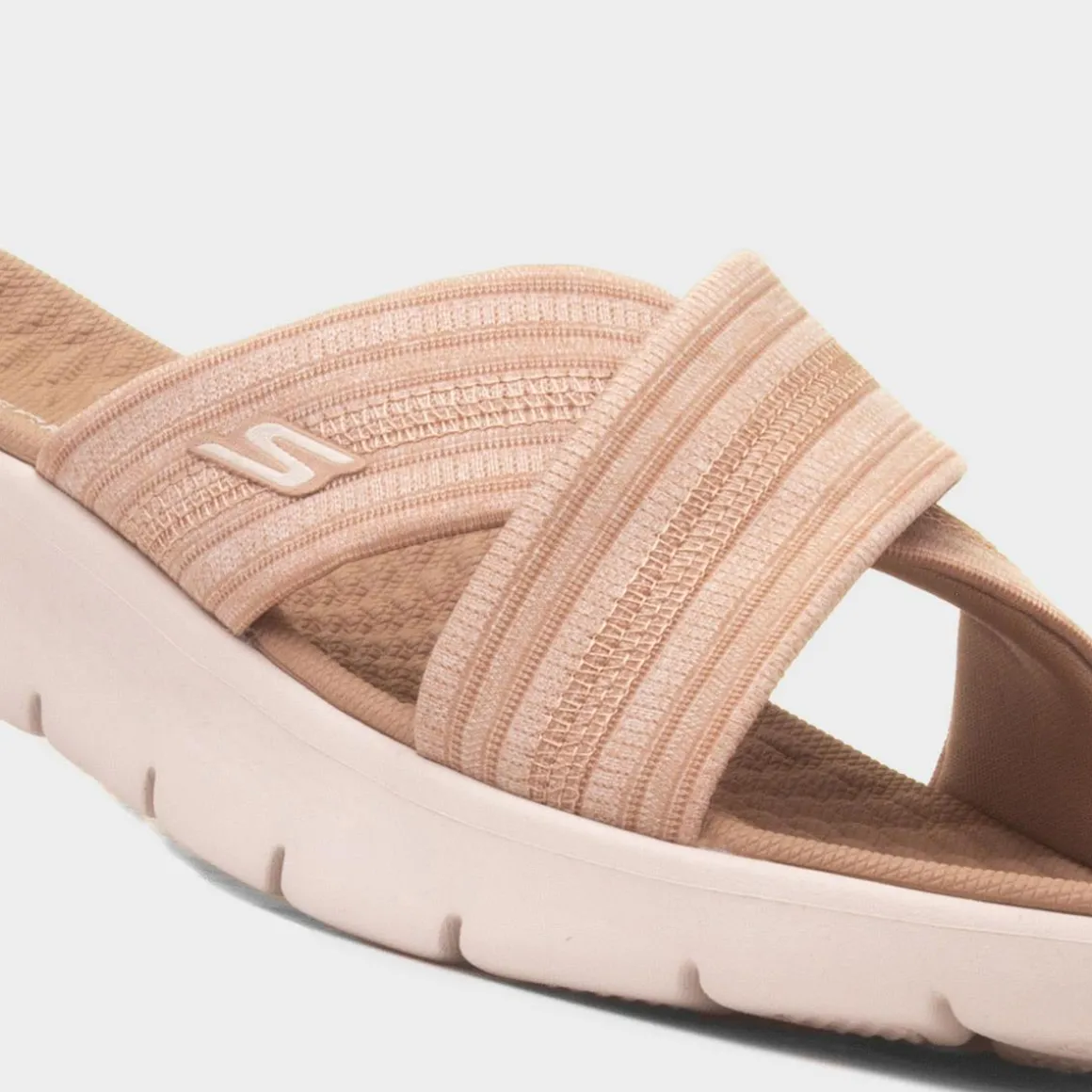 Skechers Go Walk Flex Womens Taupe Sandal