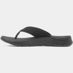 Skechers Go Walk Flex Womens Black Toe Post Sandal