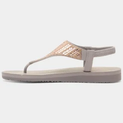 Skechers Meditation Womens Taupe Vegan Sandal