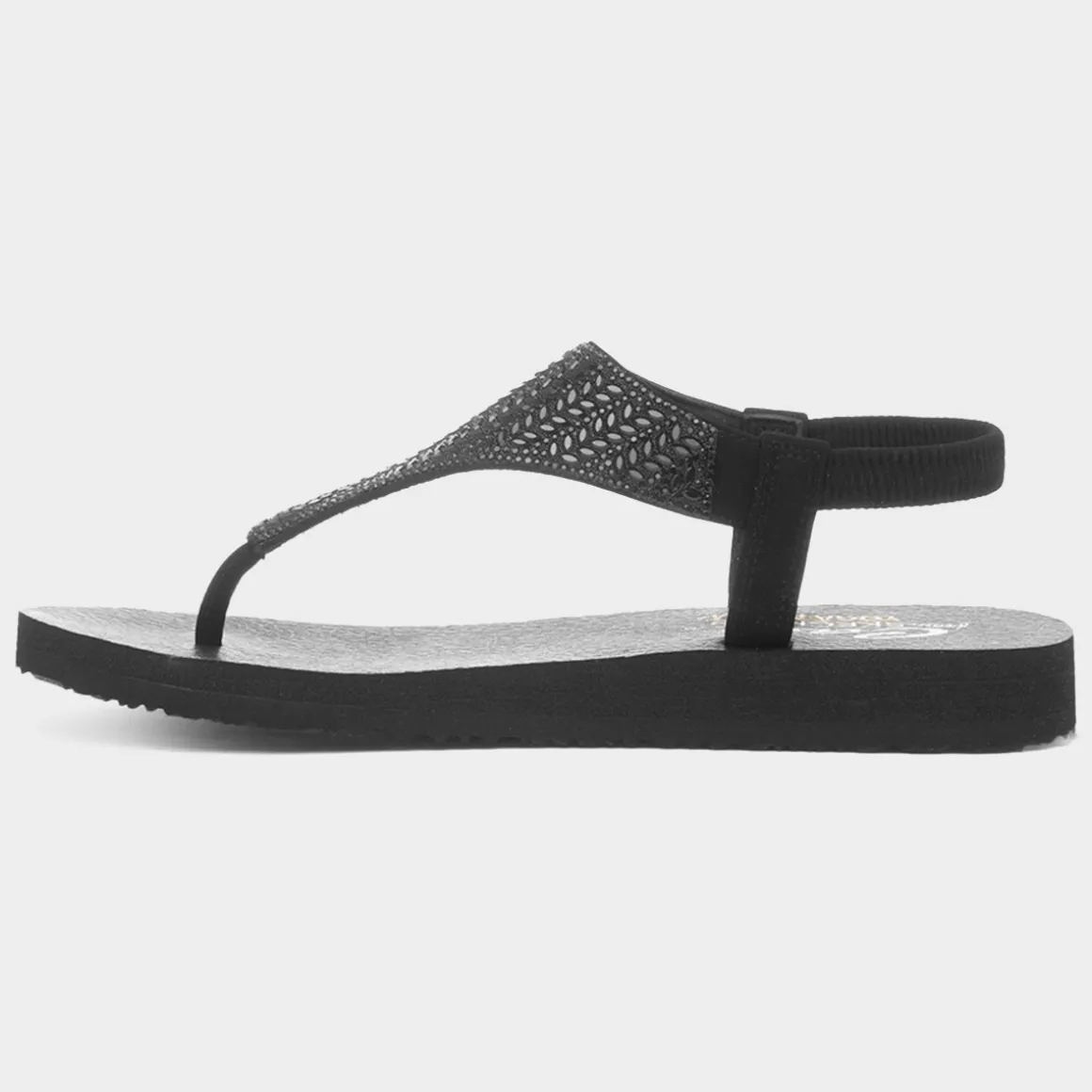 Skechers Meditation Womens Black Vegan Sandal