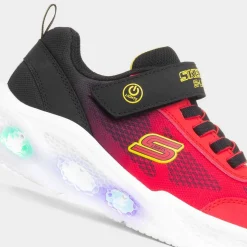 Skechers Meteor Kids Red Light Up Trainer