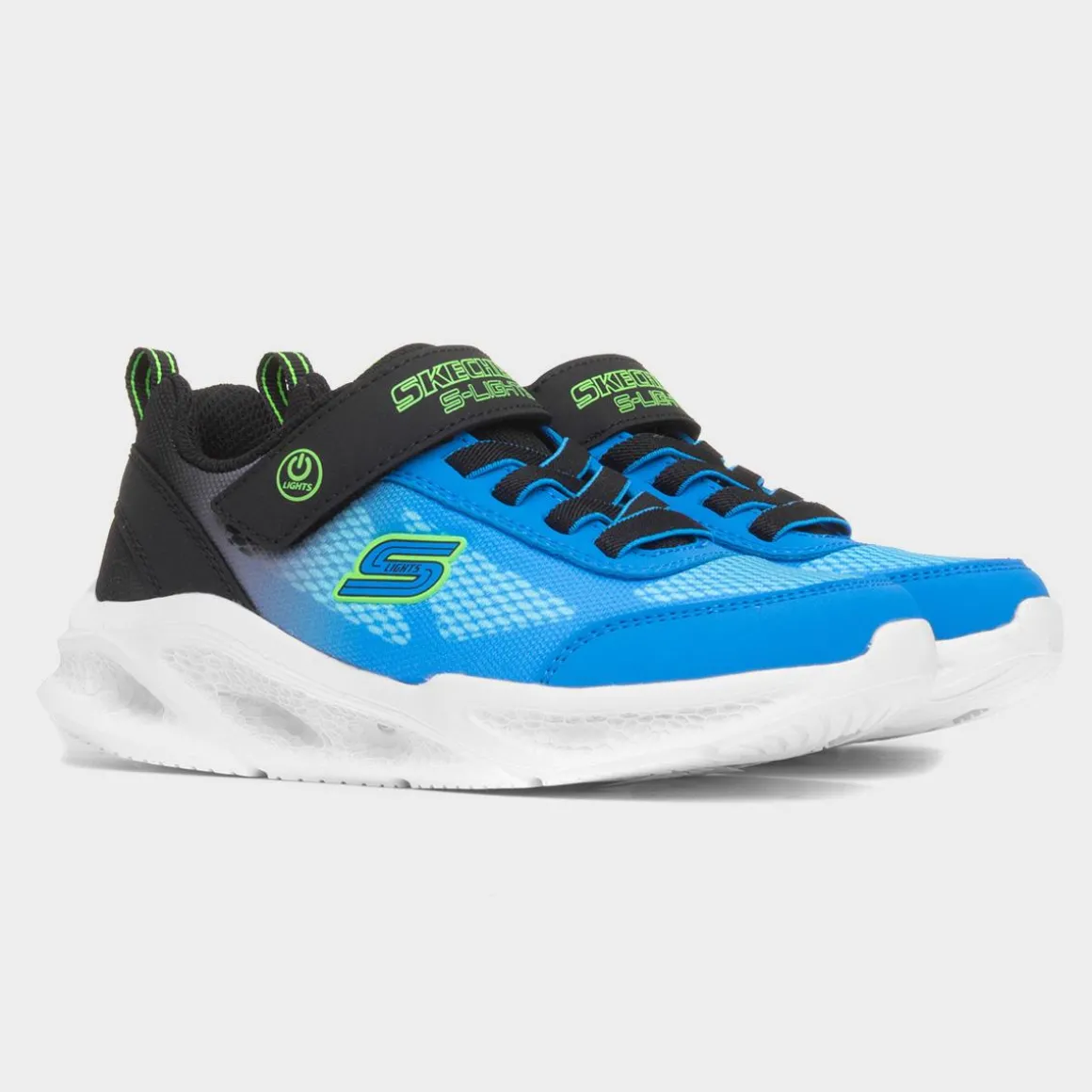 Skechers Meteor Krendox Kids Blue Light-Up Trainer