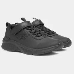 Skechers Microspec Classroom Kids Black Trainer