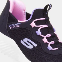 Skechers Slip Ins Bounder Kids Black Trainer