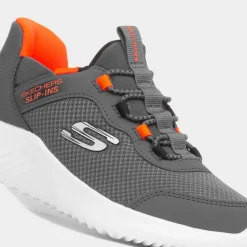 Skechers Slip Ins Bounder Kids Grey Trainer