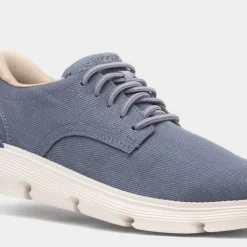 Skechers Slip Ins Garza Clive Mens Blue Vegan Shoe