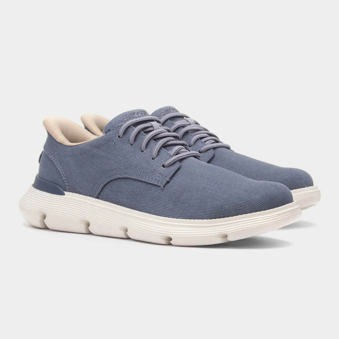 Skechers Slip Ins Garza Clive Mens Blue Vegan Shoe