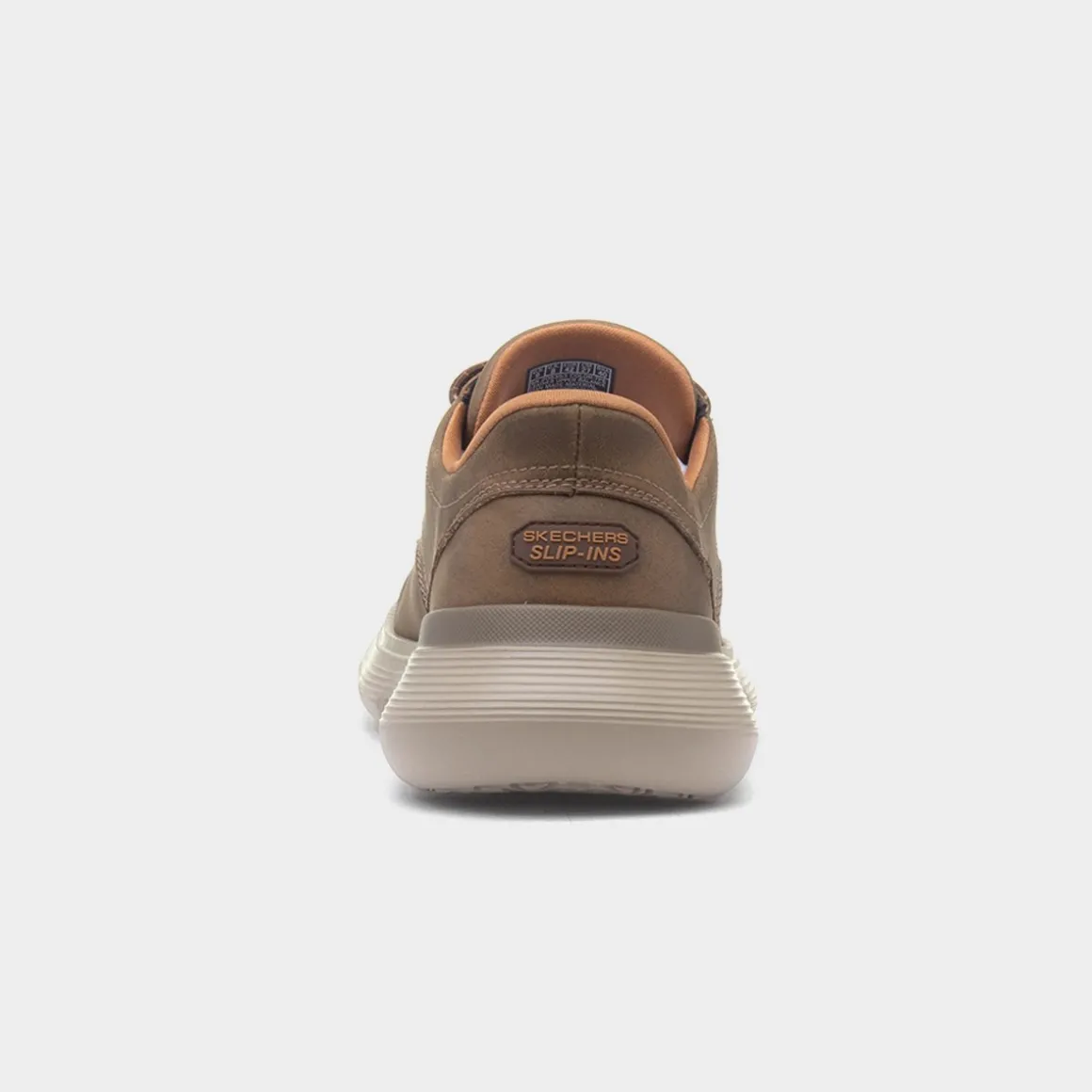 Skechers Slip Ins Garza Mens Brown Leather Shoe