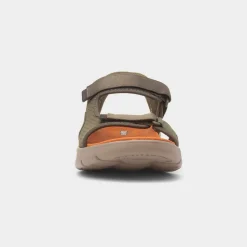Skechers Slip Ins Go Walk Flex Mens Olive Sandal