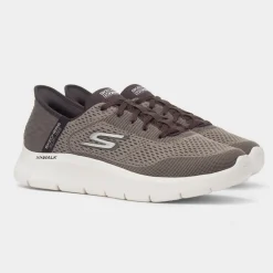 Skechers Slip Ins Go Walk Flex Mens Brown Trainer