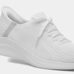 Skechers Slip Ins Ultra Flex Womens White Trainer