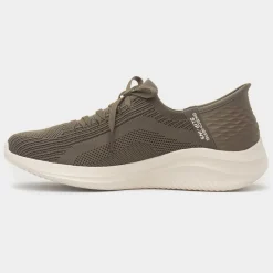 Skechers Slip Ins Ultra Flex Womens Green Trainer