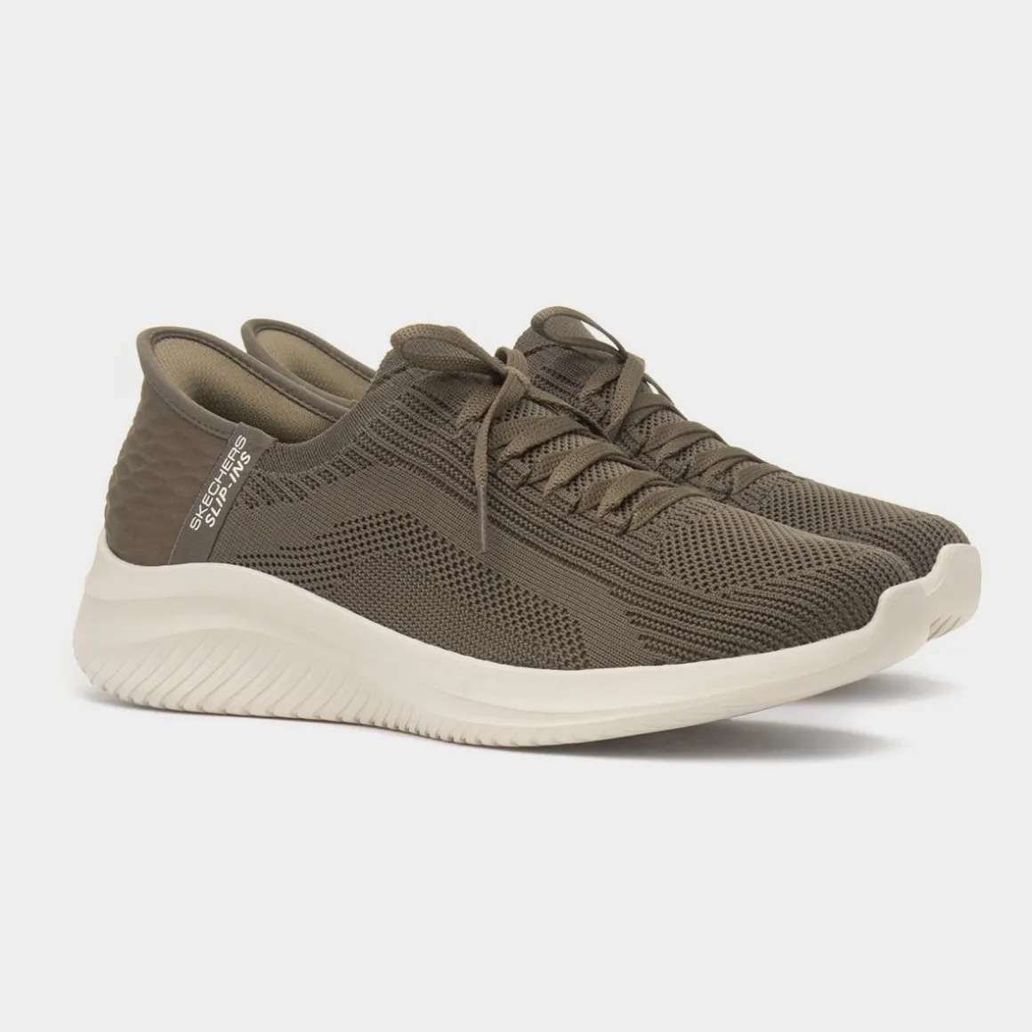 Skechers Slip Ins Ultra Flex Womens Green Trainer