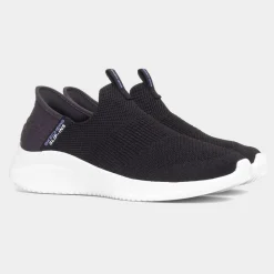 Skechers Slip Ins Ultra Flex Womens Black Trainers