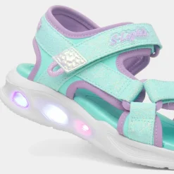 Skechers Sola Glow Kids Blue Light Up Sandal