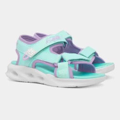 Skechers Sola Glow Kids Blue Light Up Sandal