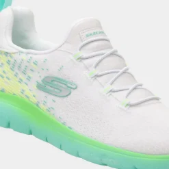Skechers Summits Womens White and Green Trainer