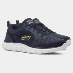 Skechers Track Glendor Mens Navy Knitted Trainer