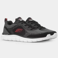 Skechers Track Glendor Mens Black Lace Up Trainer