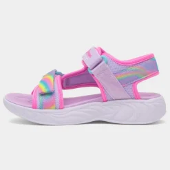 Skechers Unicorn Girls Purple Light Up Sandal