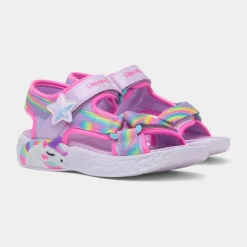 Skechers Unicorn Girls Purple Light Up Sandal