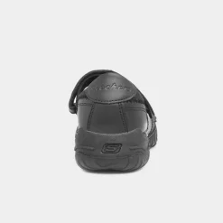 Skechers Velocity Pouty Girls Black Leather Shoe