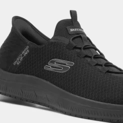 Skechers Workwear Slip Ins Colsin Mens Black Shoe