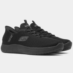 Skechers Workwear Slip Ins Colsin Mens Black Shoe