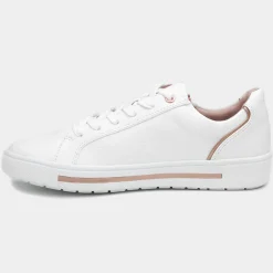 Soft Line Jenny Womens White Side Zip Shoe