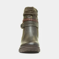 Soft Line Nebraska Womens Green Ankle Boot