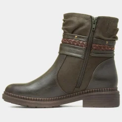 Soft Line Nebraska Womens Green Ankle Boot