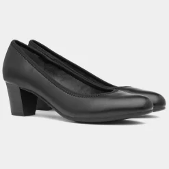 Soft Line Womens Black Court Shoe