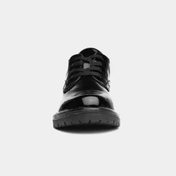 Soft Line Womens Black Patent Lace Up Shoe