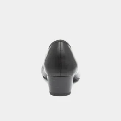Soft Line Womens Block Heel Black Court Shoe