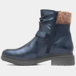 Soft Line Wyoming Womens Navy Zip Up Boot