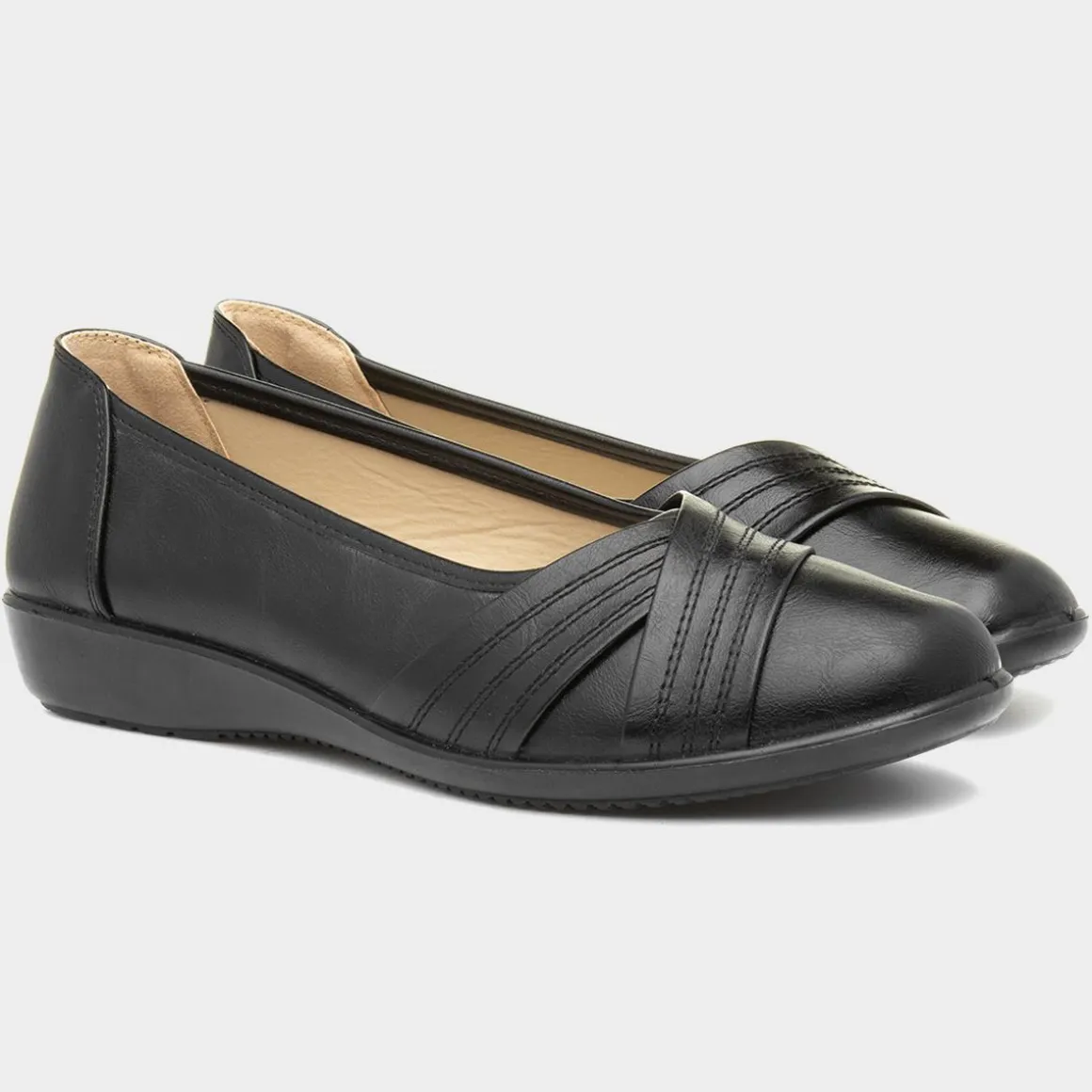 Softlites Deb Womens Black Casual Pump