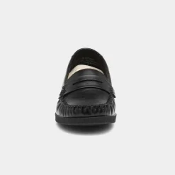 Softlites Delia Womens Black Moccasin Loafer Shoe