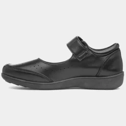 Softlites Demi Womens Black Easy Fasten Shoe