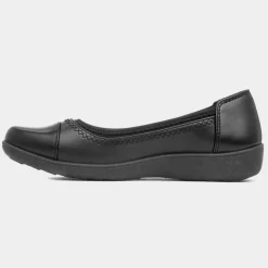 Softlites Devin Womens Black Flat Shoe