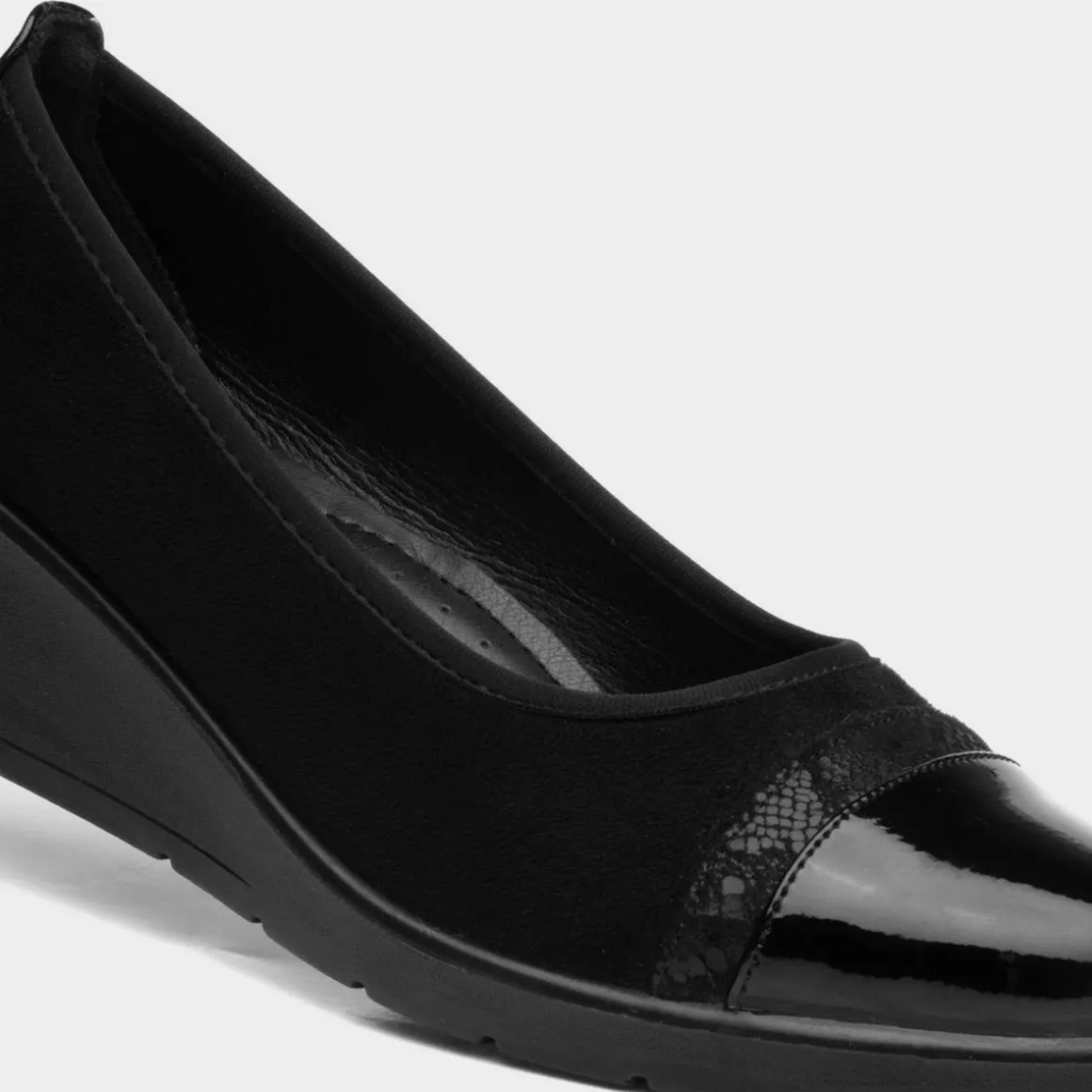 Softlites Diana Womens Black Wedge Shoe