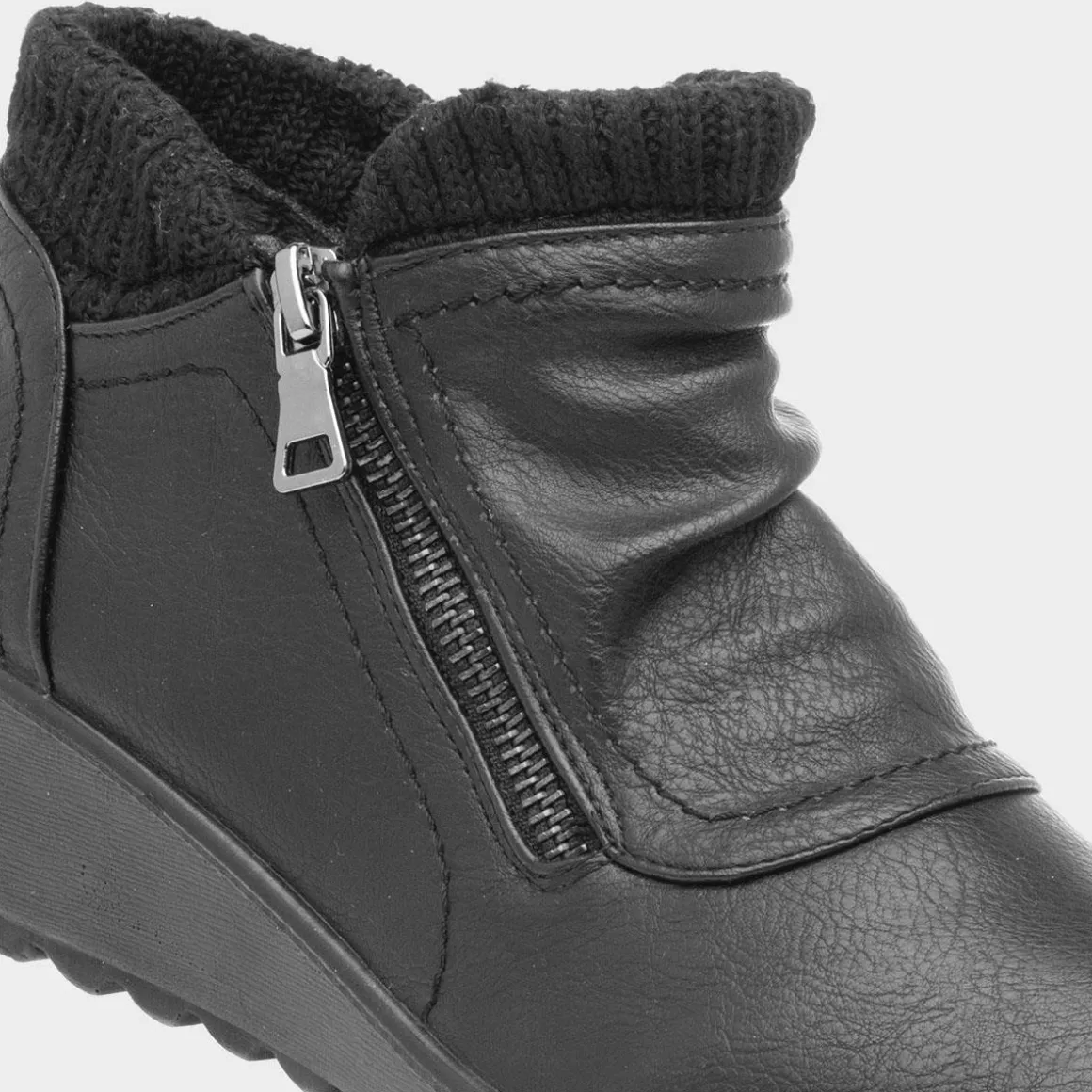 Softlites Jan Womens Black Wedge Ankle Boot